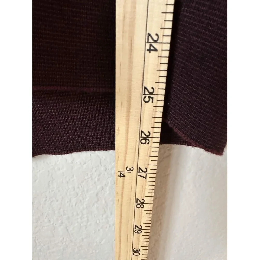 Banana Republic Italian Merino Wool Sweater Mens Small Maroon Burgundy Baruffa